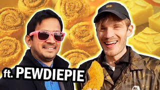 INDIAN SNACKS REVIEW 👏 with PewDiePie 👏 [upl. by Ahmed]