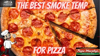 Papa Murphy’s pizza on Traeger grill  the best smoke pizza  take and bake pizza [upl. by Leggat858]