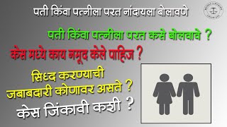 Restitution of conjugal rights in Marathi [upl. by Turley]