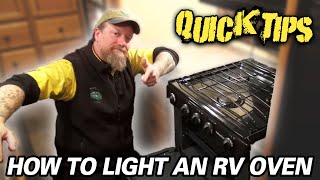 HOW TO LIGHT AN RV OVEN  Petes RV Quick Tips [upl. by Ennayd]