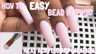 How to EASY Bead Method  Acrylic Application for Beginners PART 2  Acrylic Nails  Clarissa Ama [upl. by Akieluz]