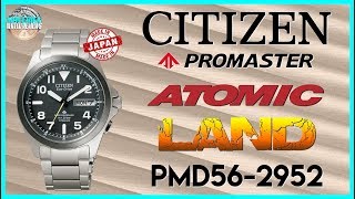 Titanium Titan  Citizen Promaster Land 200m Atomic Solar Quartz PMD562952 Unbox amp Review [upl. by Jedd]