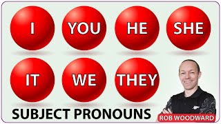 Subject Pronouns in English  I You He She It We They  Basic English Lesson [upl. by Andreas]