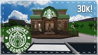 No Gamepass Mini Starbucks ☕  30k  Speedbuild amp Tour  Roblox Bloxburg  Tapioca [upl. by Burwell530]