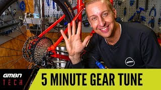 5 Minute Gear Adjust  How To Set Up Your Mountain Bike Gears Correctly [upl. by Rebhun]