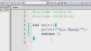 Linguagem C Primeiro programa em C [upl. by Nosnarb]