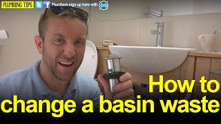 HOW TO CHANGE A BASIN WASTE  Plumbing Tips  Basics [upl. by Harcourt767]