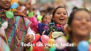 Cancion Con todos Con Letra Diversidad Cultural [upl. by Dnalevelc985]