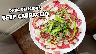 Making Beef Carpaccio at Home Raw Italianstyle Beef [upl. by Neumeyer707]