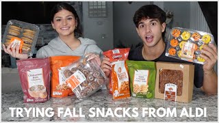 Trying Fall Snacks From Aldi [upl. by Yahsal916]