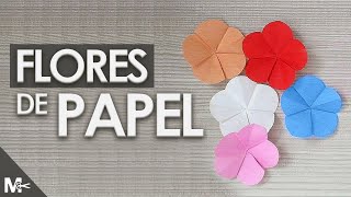 ► Como hacer FLORES PEQUEÑAS DE PAPEL en 5 MINUTOS 🌺 [upl. by Nitz]