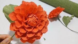 Como hacer flores de papel Dalia Super faciles y rapidas  DIY Manualidades 70 [upl. by Aneda653]