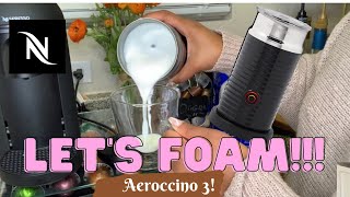 How To Foam Milk With Aeroccino 3 Make Coffee With Foam Tips amp Tricks  Easy Foamed Latte Recipe [upl. by Ahtelra]