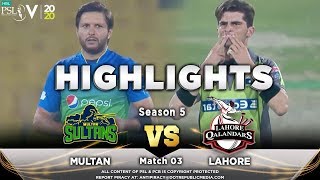 Lahore Qalandars vs Multan Sultans  Full Match Highlights  Match 3  21 Feb 2020  HBL PSL 2020 [upl. by Jarv734]