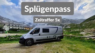 Splügenpass im Zeitraffer  Mit dem Kastenwagen von MontesplugaItalien nach SplügenSchweiz 4K [upl. by Gothard]