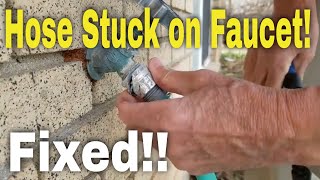 Remove Stuck Hose End From Faucet [upl. by Atsev]