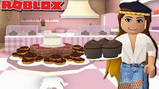 MAKING A BAKERY IN MY TOWN on BLOXBURG  Food update [upl. by Buseck]