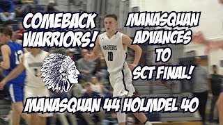 Manasquan 44 Holmdel 40  Boys Basketball  Shore Conference Tournament Semifinals [upl. by Corrianne]