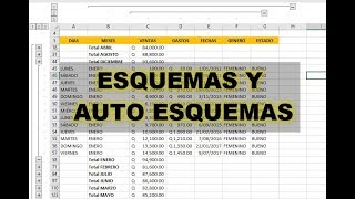 COMO UTILIZAR LOS ESQUEMAS EN EXCEL [upl. by Neron]