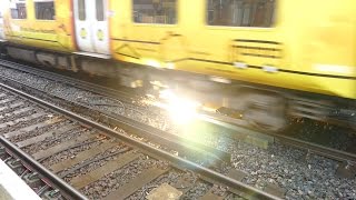 Merseyrail 507 009 making arcs at Birkdale station [upl. by Ladonna]