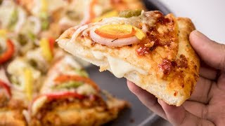 Cheese Burst Pizza Recipe  Homemade Dominos Restaurant Style  CookingShooking [upl. by Quintana]