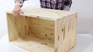 Cómo hacer caja de madera con ruedas [upl. by Hammock314]